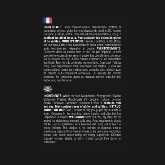 LEAN PRO SHAPE- WHEY-AVOINES- CRÉATINE 3KG – Image 2