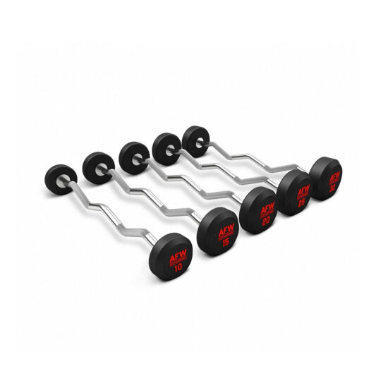 Kit 5 Barres Z Biceps Caoutchouc R Plus 10 à 30 kg 438805 All Free Weight