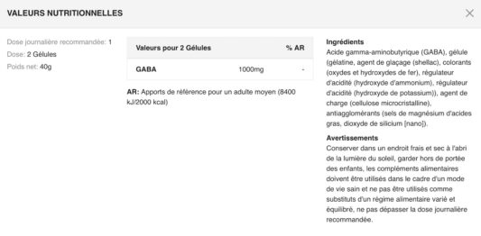 Valeurs-nutritionnelles-GABA-Biotech-USA