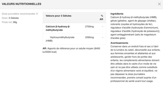 Valeurs-nutritionnelles-MEGA-HMB-SCITEC-NUTRITION