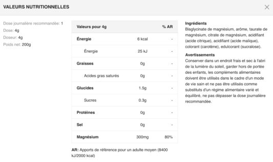 Valeurs-nutritionnelles-TRI-MAGNESIUM-APPLIED-NUTRITION-Tropical
