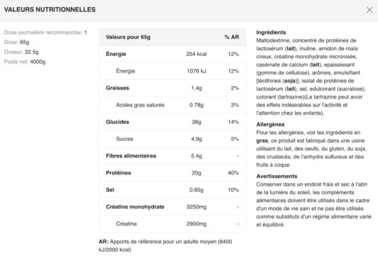 Valeurs-nutritionnelles-hyper-mass-biotech-vanille
