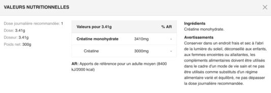 Valeurs-nutritionnelles-creatine-monohydrate-prosupps