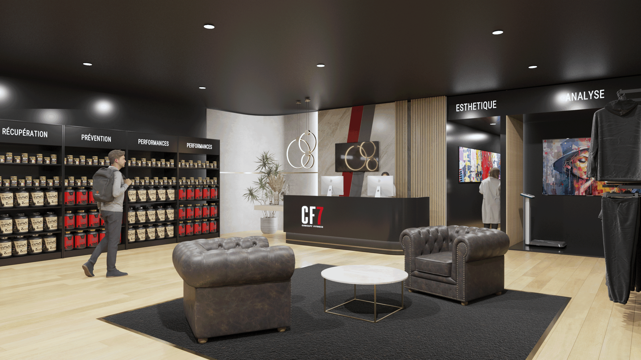 Hall d'entrée Franchise Fitness CF7 2026