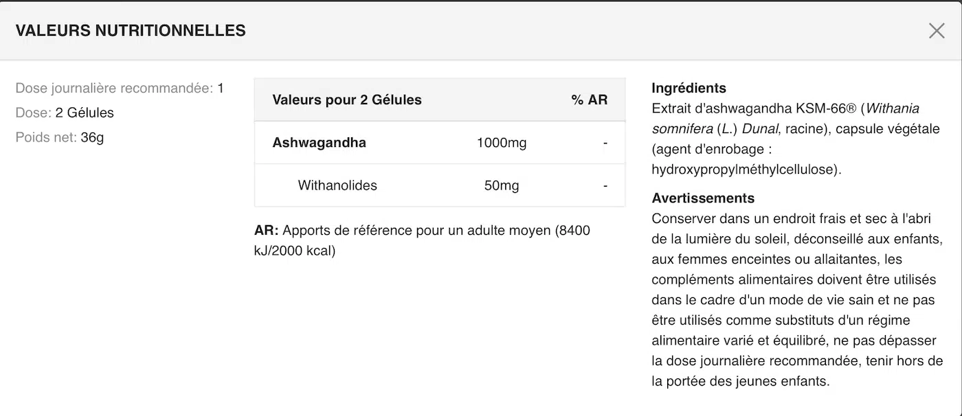 ASHWAGANDHA BIO - 60 GÉLULES - Novoma – Image 2
